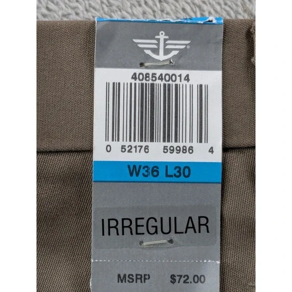 Dockers D3 Classic Fit Iron Free Khaki Pants Mens 36x30 Brown Flat Front New - Picture 13 of 15
